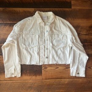 Le Lis White Denim Jacket